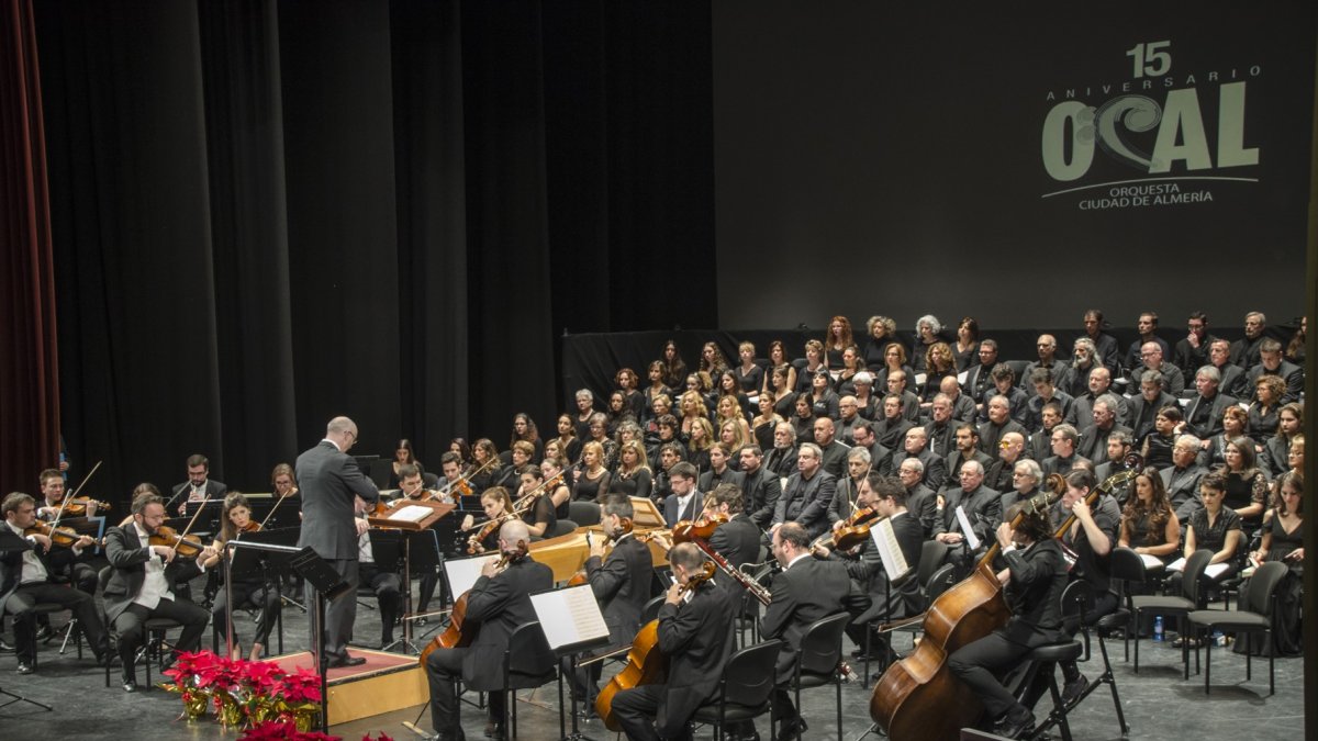 La OCAL durante el concierto de ‘El Mesías’, de Händel, el pasado 22 de diciembre en el Maestro Padilla.