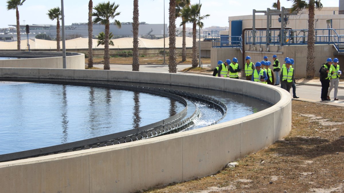 Estación depuradora de Roquetas, en una imagen de archivo.