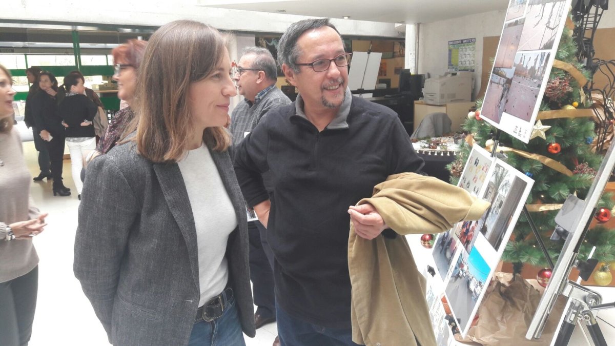 Francisca Fernández y Juan Miralles en la exposición