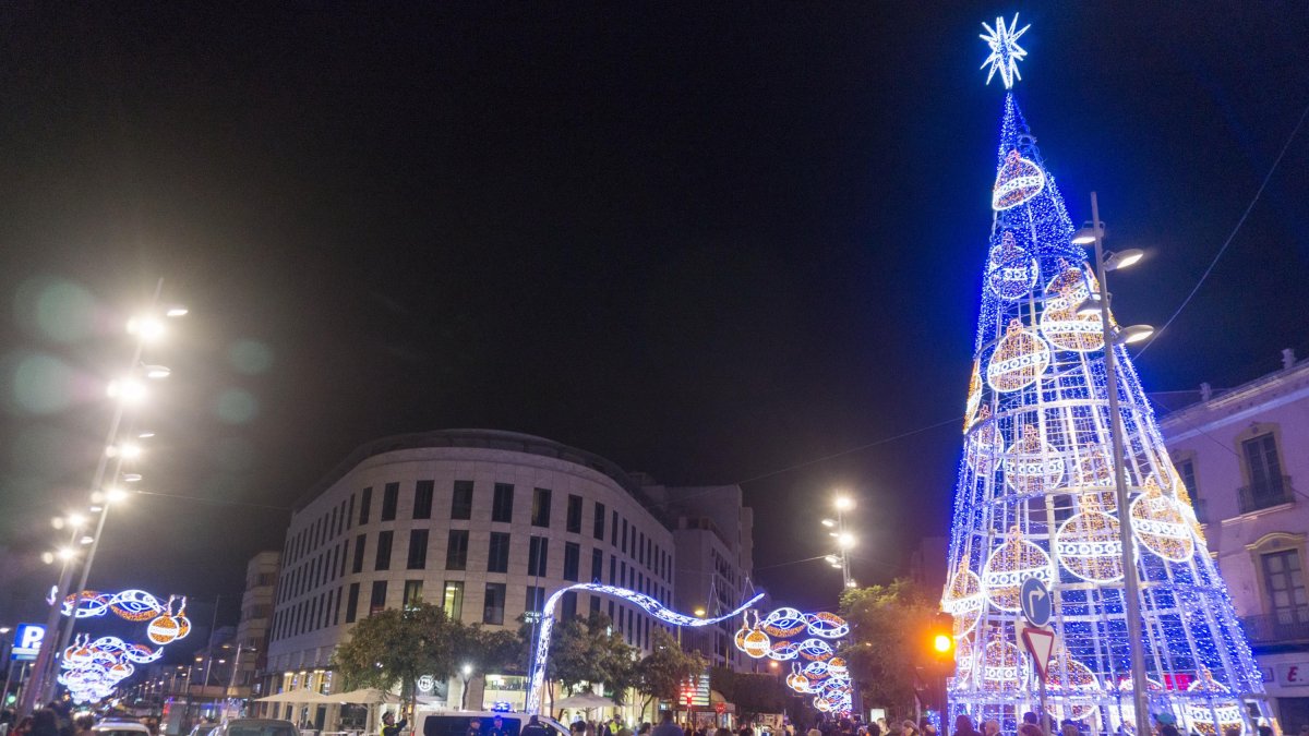 La capital de almeriense durante las fiestas navideñas.