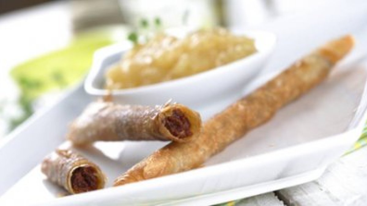 El rollito de morcilla es un delicioso aperitivo.