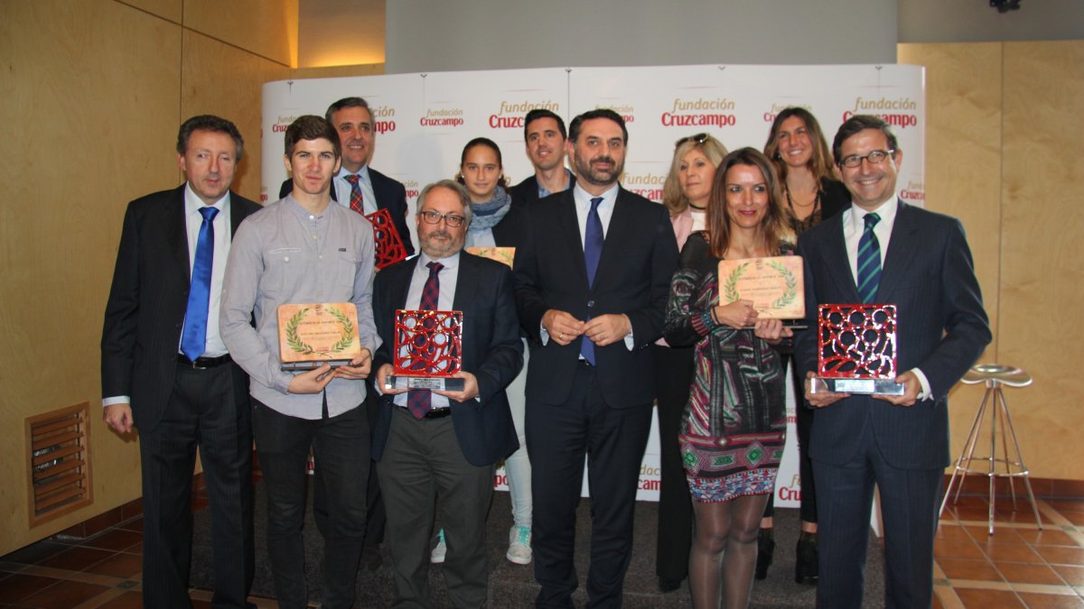 La tenista de Almería con el resto de galardonados.