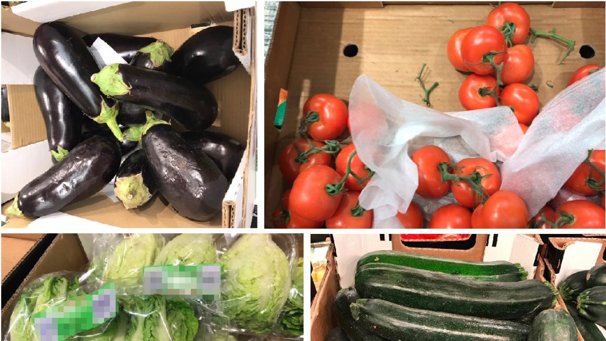 Imágenes enviadas a LA VOZ y a Agricultura 2000 por un estudiante almeriense en Suiza, obtenidas en una de las grandes cadenas de distribución presen