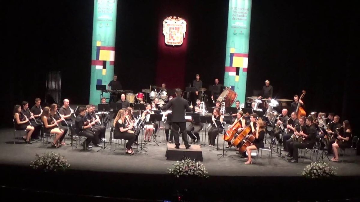 La Banda Sinfónica de Huércal de Almería, durante el festival provincial de bandas del pasado verano.