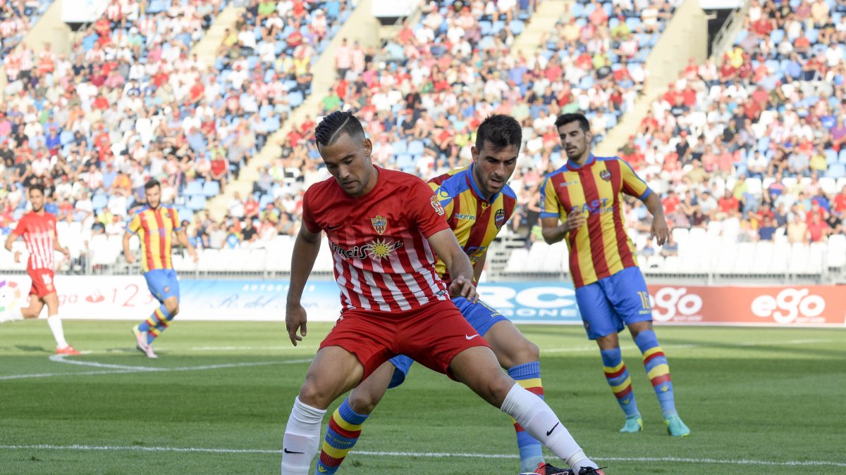 Quique en el partido contra el Levante.