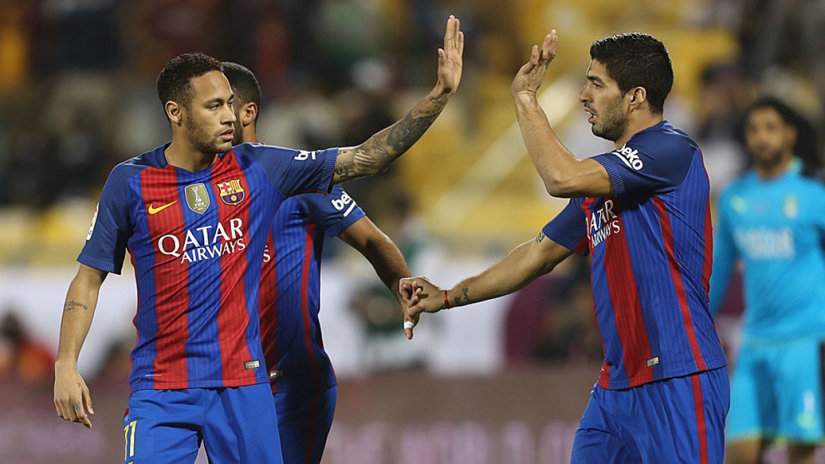 Neymar y Luis Suárez.