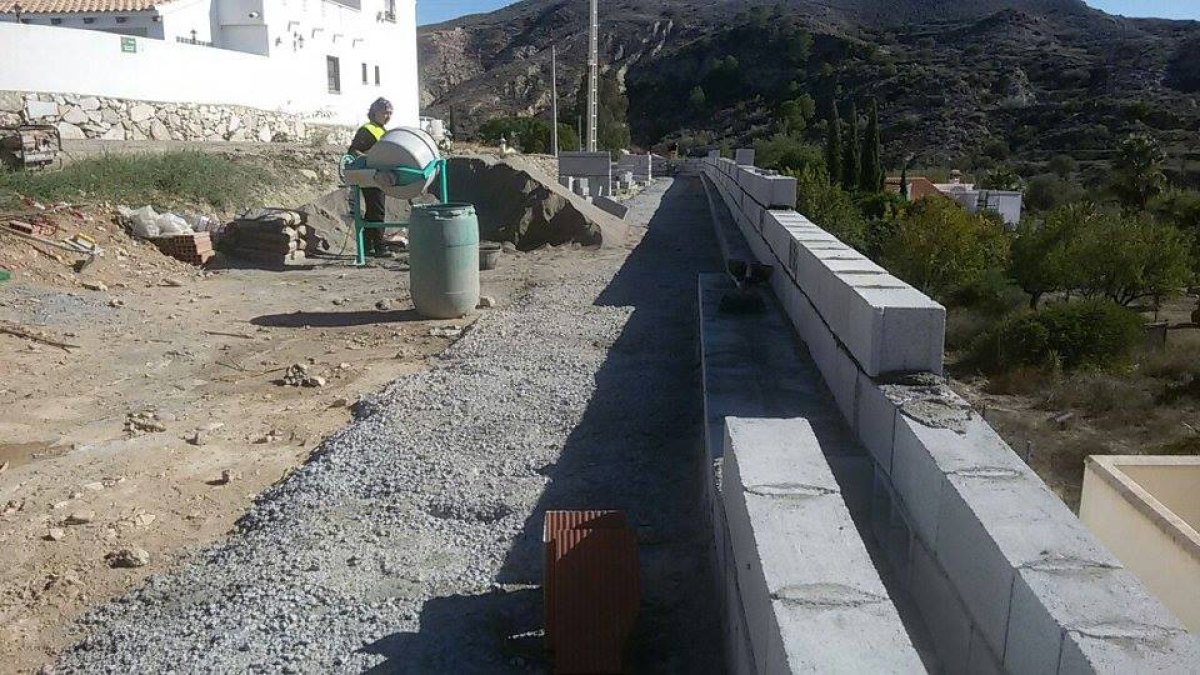 Obras en la barriada de El Chopo, en Arboleas.