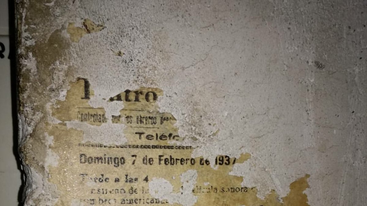 Imagen del cartel encontrado en el Cervantes.