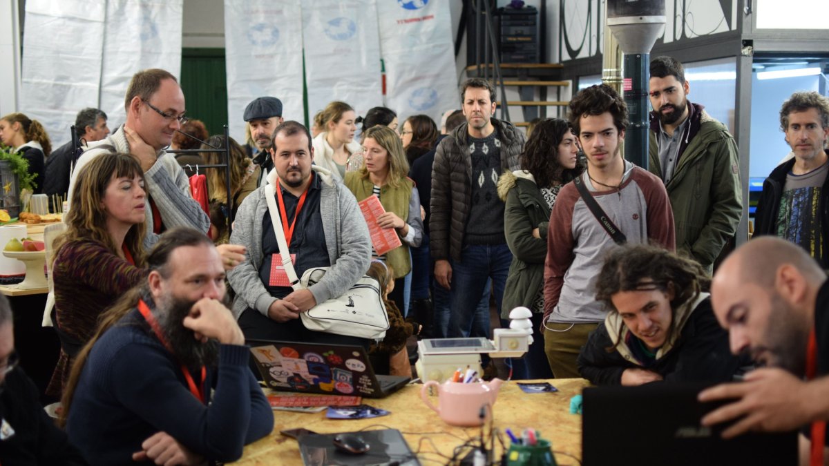 Jóvenes almerienses en la feria bilbaína