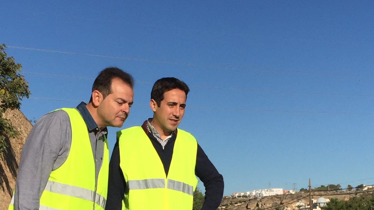 Momento de la visita a las obras