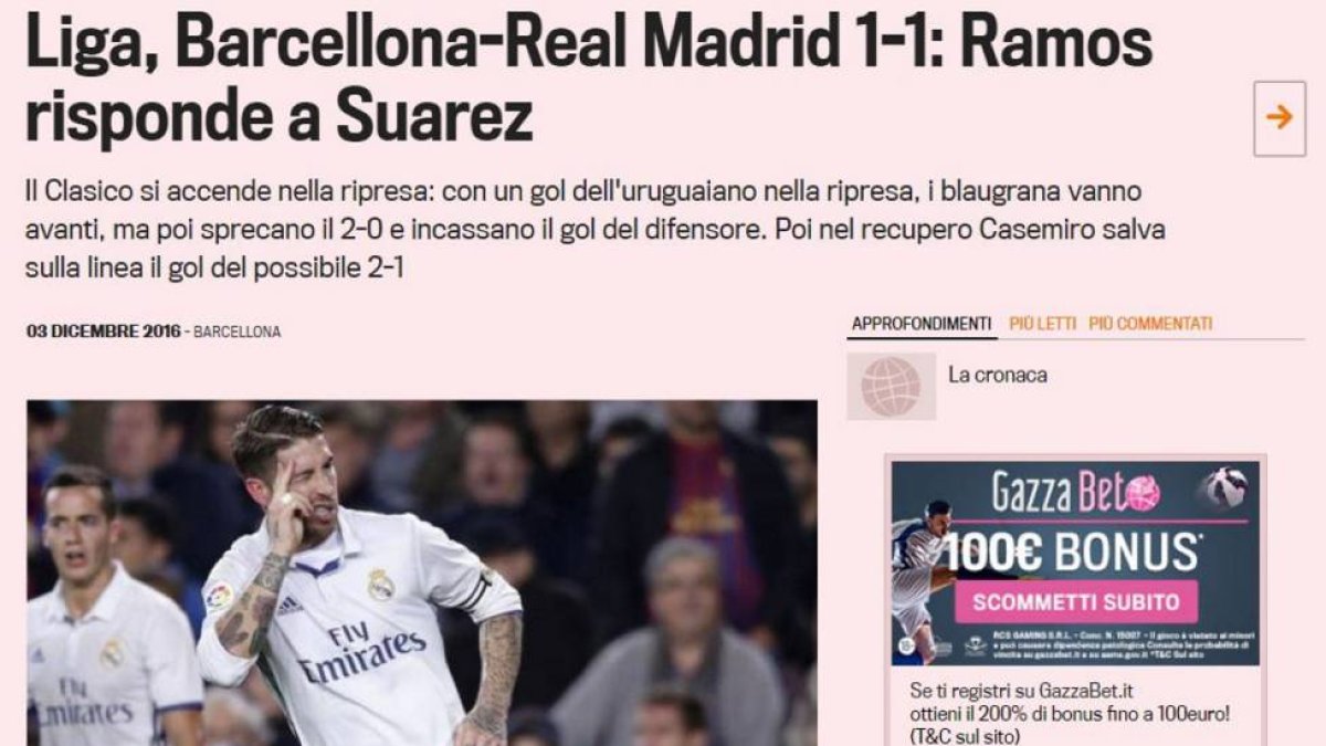 La Gazzetta dello Sport.