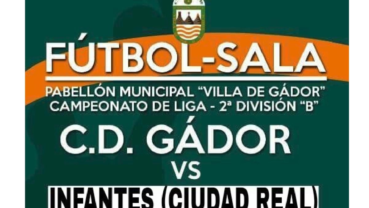 Cartel del partido de este domingo.