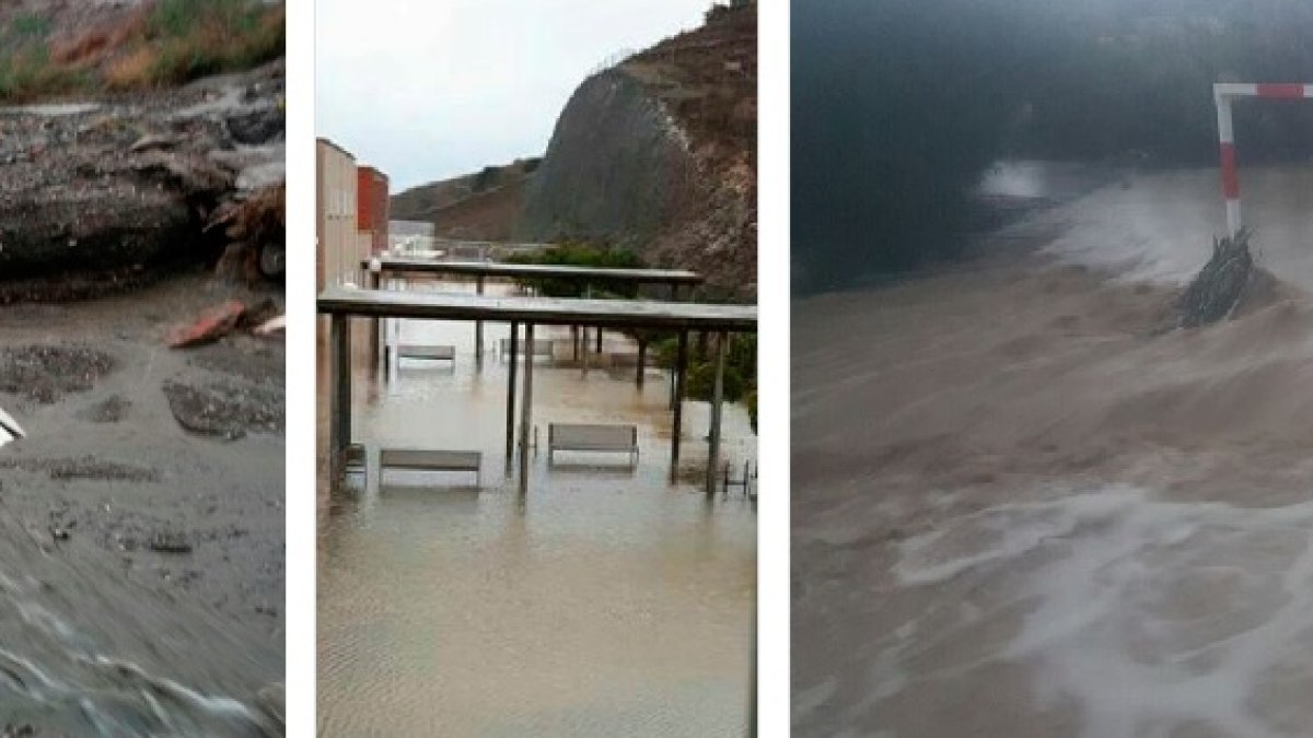 Algunas de las imágenes que la lluvia ha dejado en la provincia