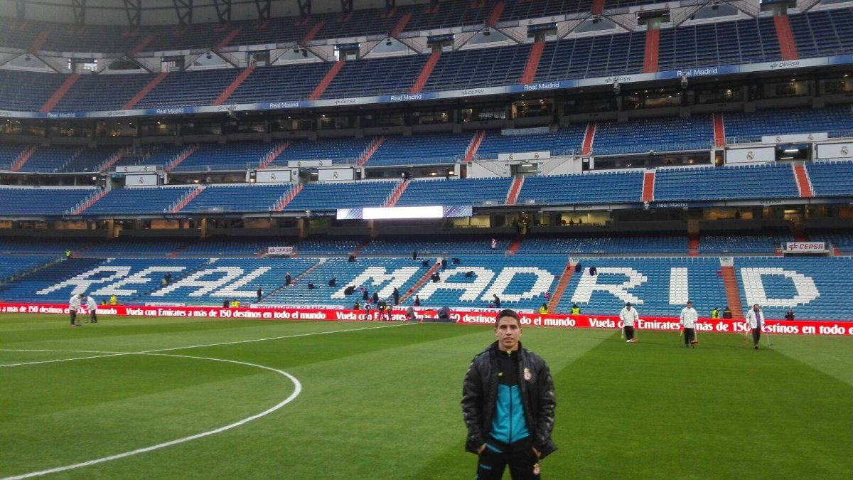 Cristóbal Gil en el Santiago Bernabéu.