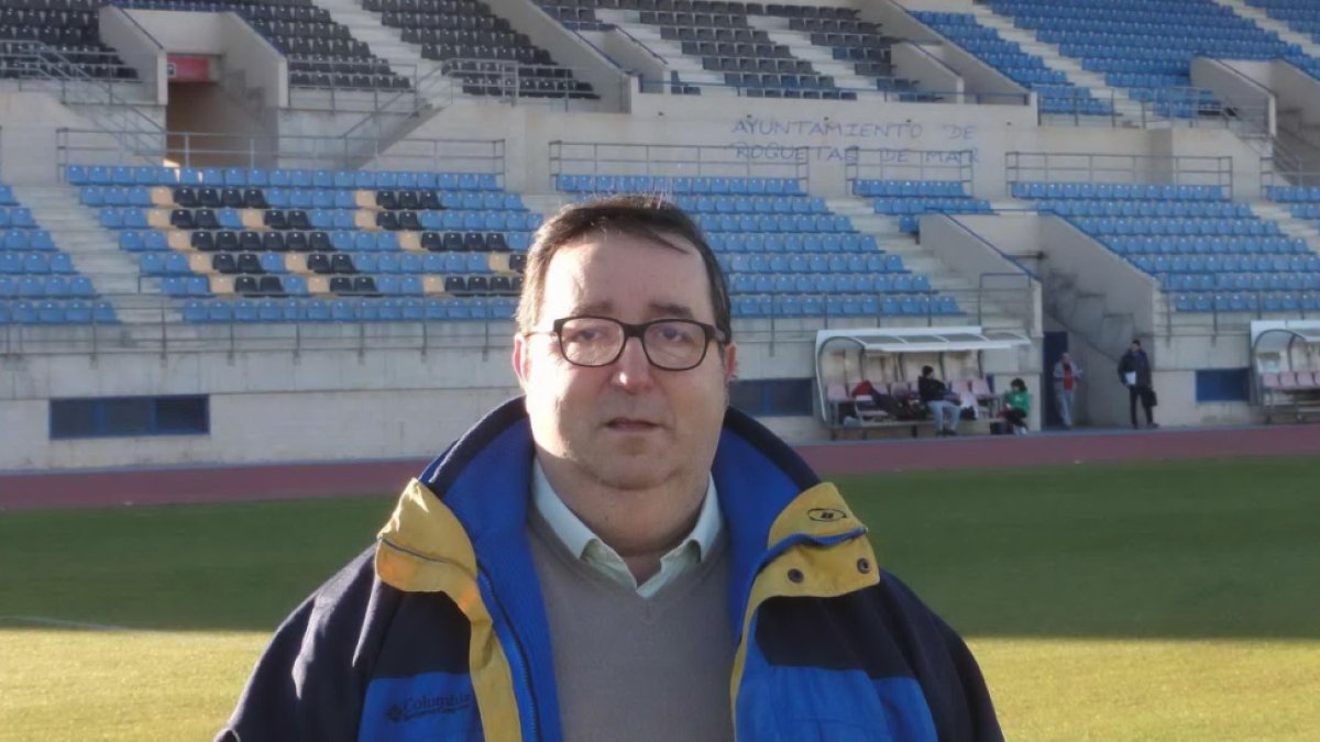 J. J. Rubí en el Estadio Antonio Peroles.