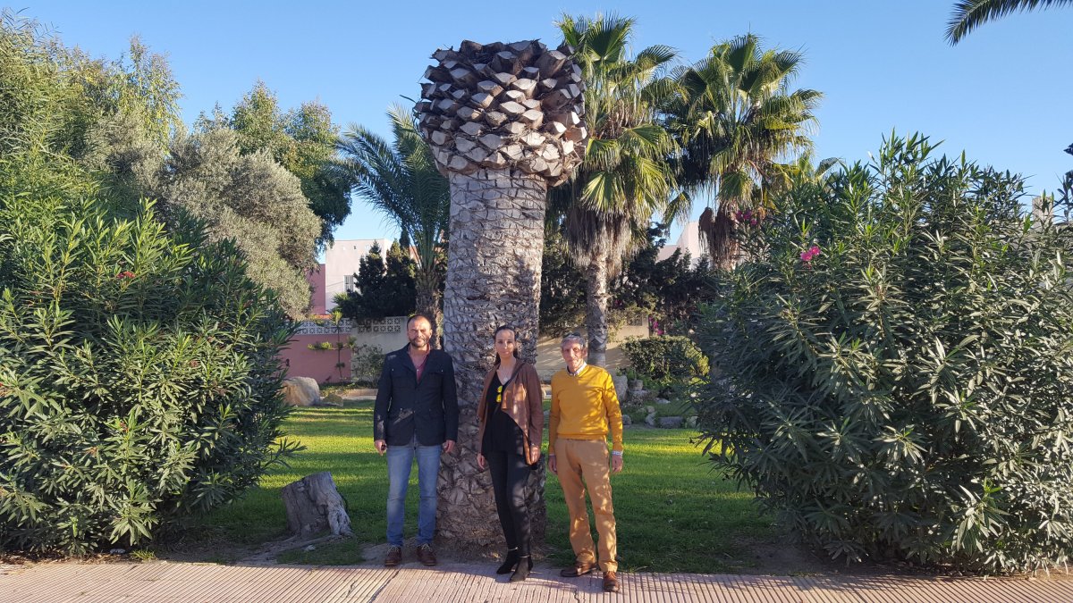 Juan Alberto Castillo, junto a los tambien socialistas de Almerimar María José Lezama y Antonio Martínez Novoa.