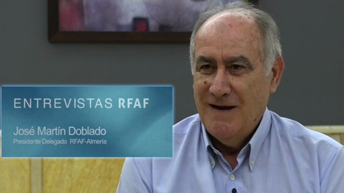 Martín Doblado presidente de la Federación Almeriense de Fútbol.