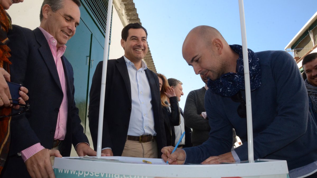Moreno, ayer en un acto en Sevilla.