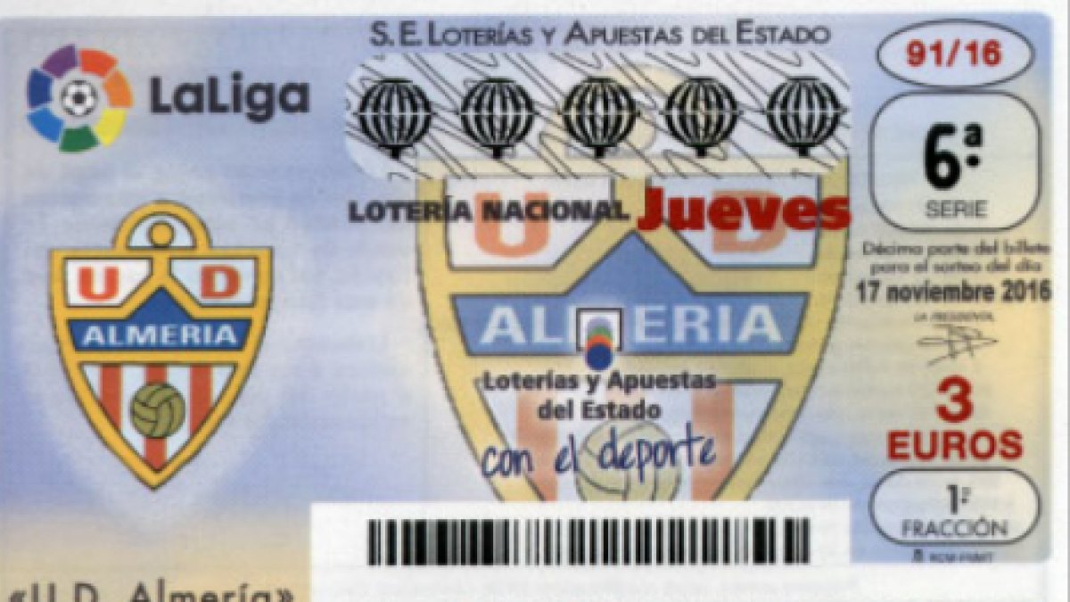 El bolote en el que sale el Almería.