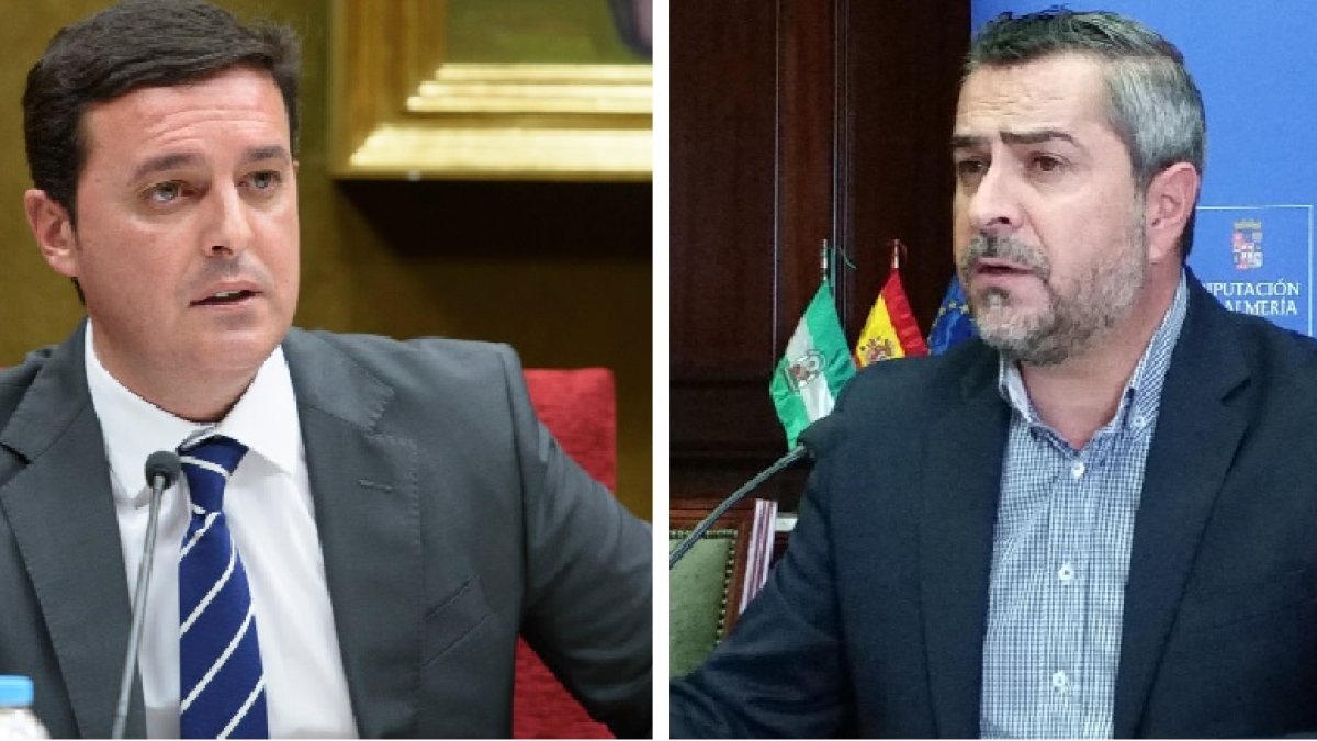 Imagen de los portavoces del PP, Javier A. García y PSOE, José Antonio Lorenzo