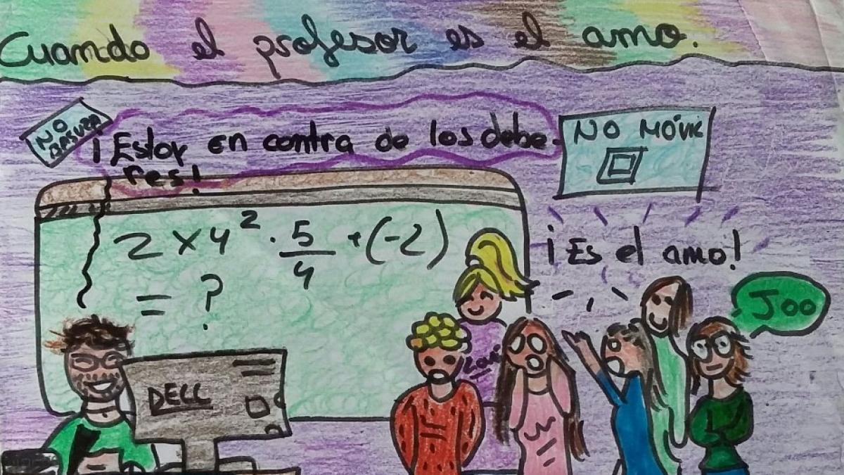 Viñeta sobre los deberes.