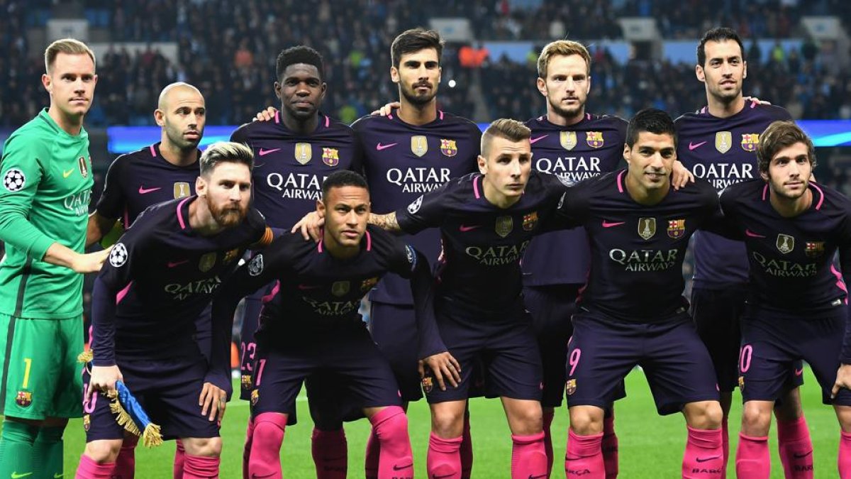 El once del Barça.
