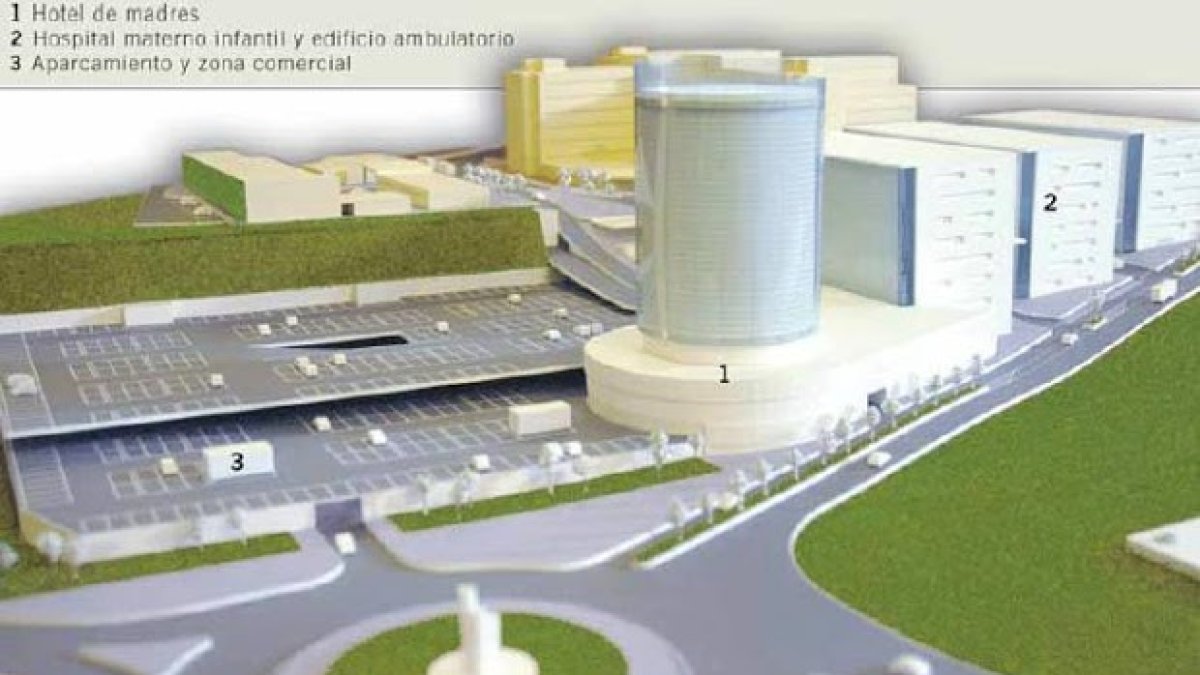 Maqueta del futuro Hospital Materno Infantil