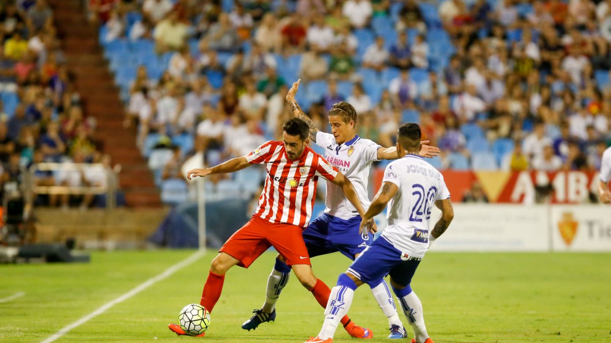 Iago Díaz en el Zaragoza 3-2 Almería.