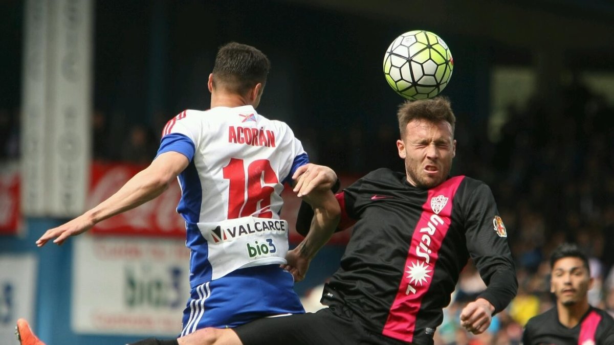 José Ángel en el partido de Ponferrada (1-3).