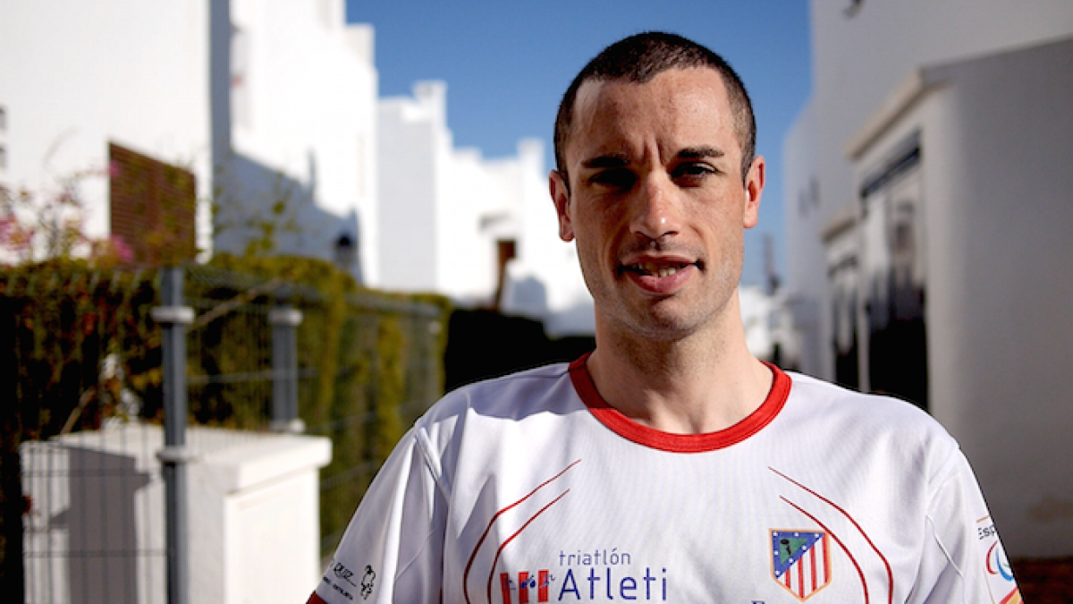 Jairio, con la camiseta del Atlético.