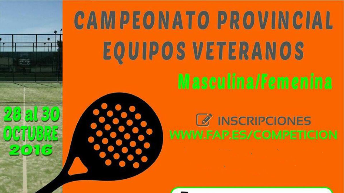 Cartel del campeonato de Veteranos.