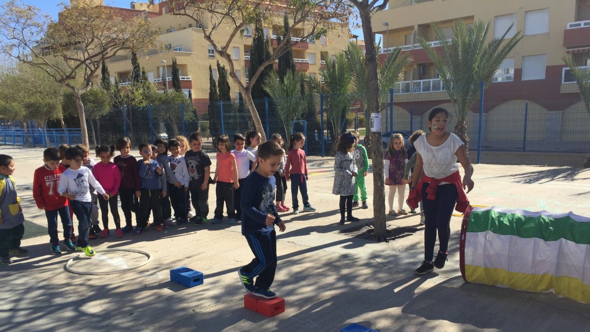 Una de las estaciones del circuito de juegos.