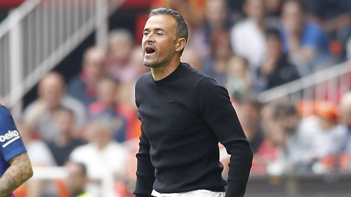 Luis Enrique en la Copa de Catalunya.