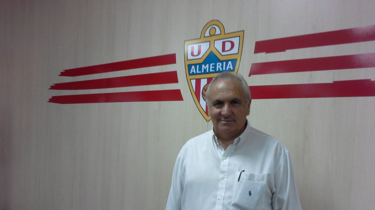 Alfonso García, en la sede antes de bajar al vestuario aquel 4 de octubre.