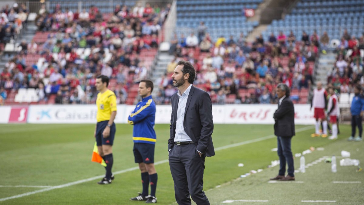 Vicente Moreno en el Almería 1-2 Nástic.