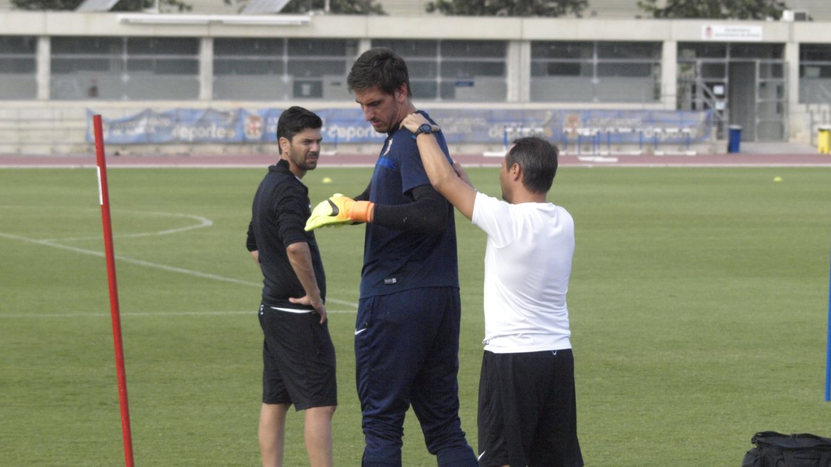 Julián Cuesta con el doctor Pablo Berenguel.