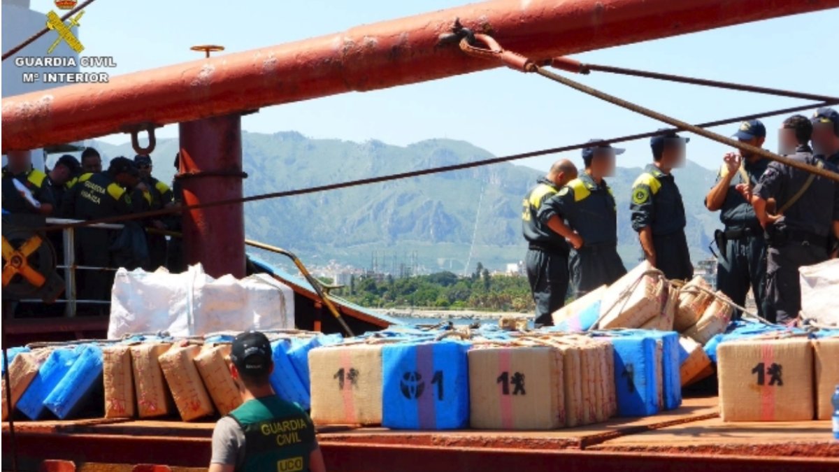 Hachís intervenido en el buque Martí N, el último de la Operación Urca.