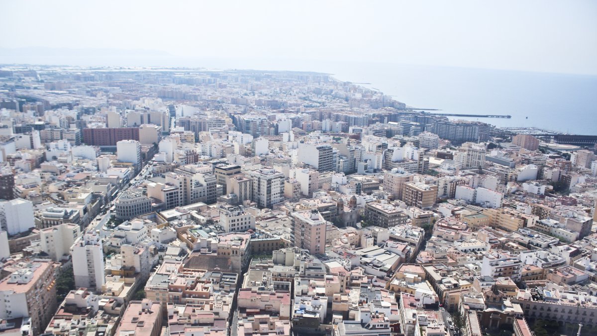 Imagen de la trama urbana de Almería