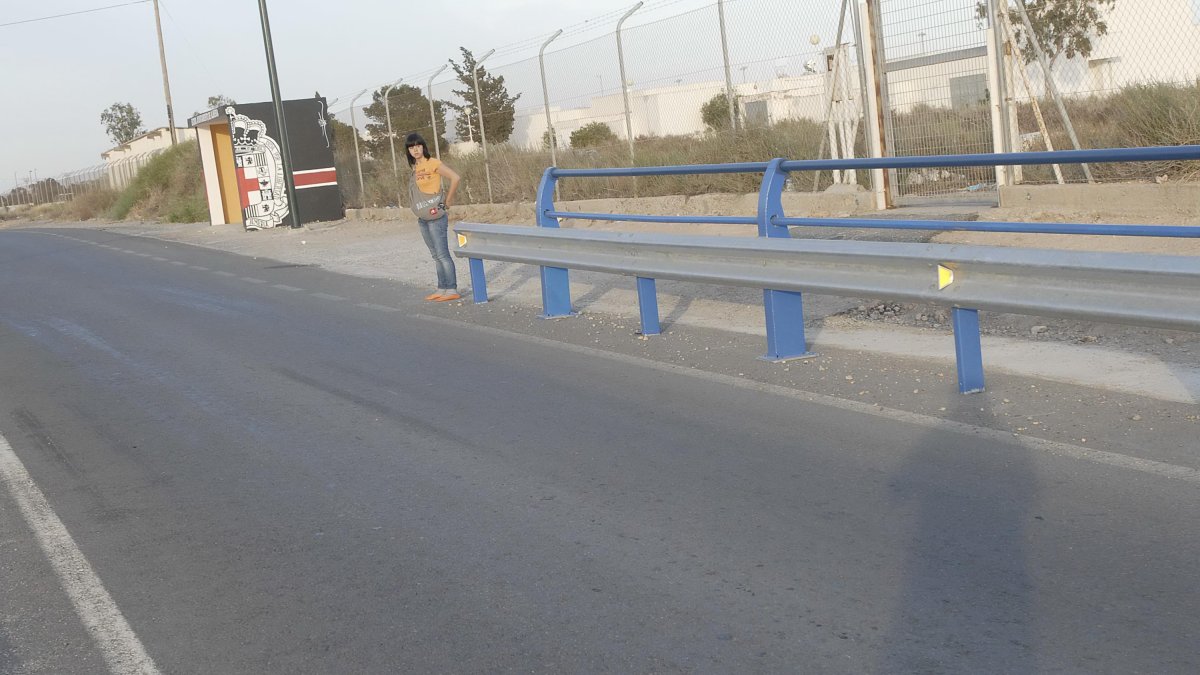 Zona de acceso al IES Sol de Portocarrero en La Cañada.