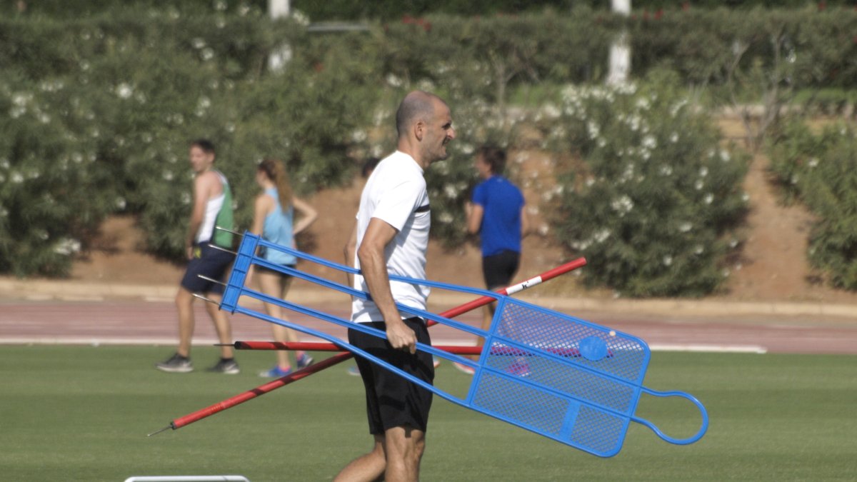 Fernando Soriano en el entrenamiento.