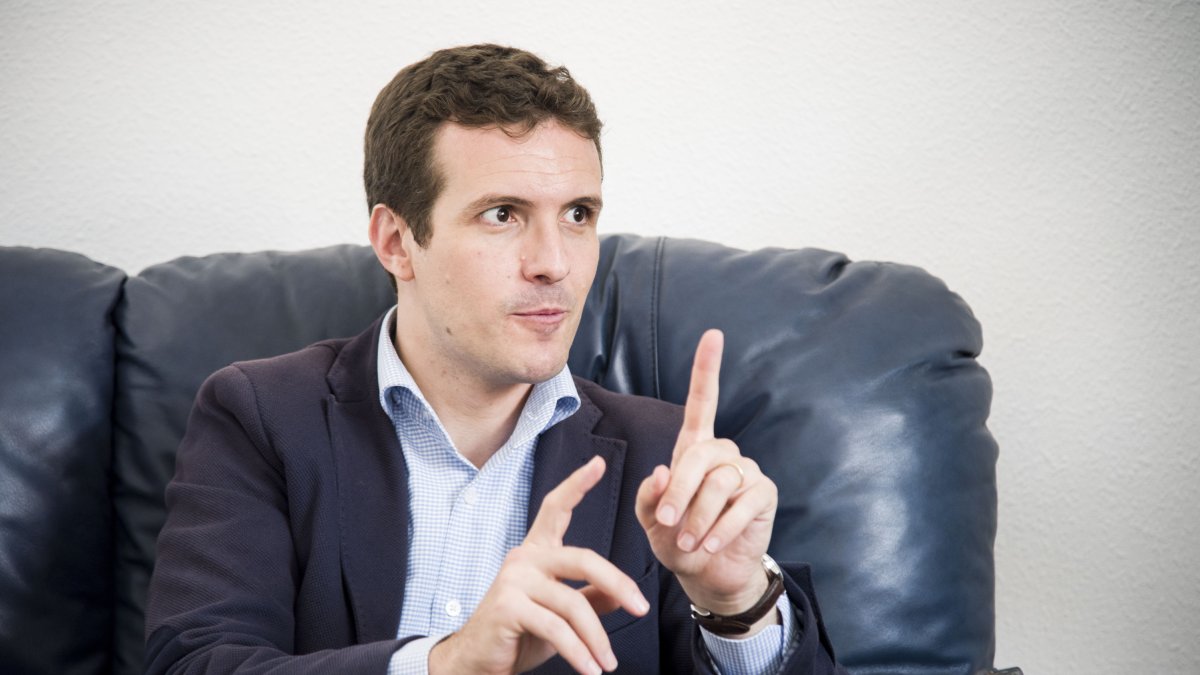 Pablo Casado en su entrevista para LA VOZ DE ALMERÍA.