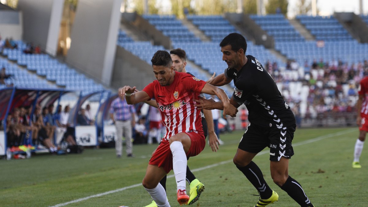 Fidel en el partido ante el Lugo.