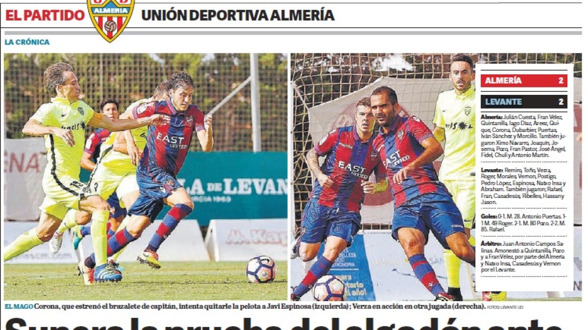 La página de LA VOZ tras el amistoso.