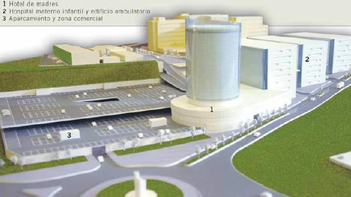 Maqueta del futuro Hospital Materno Infantil