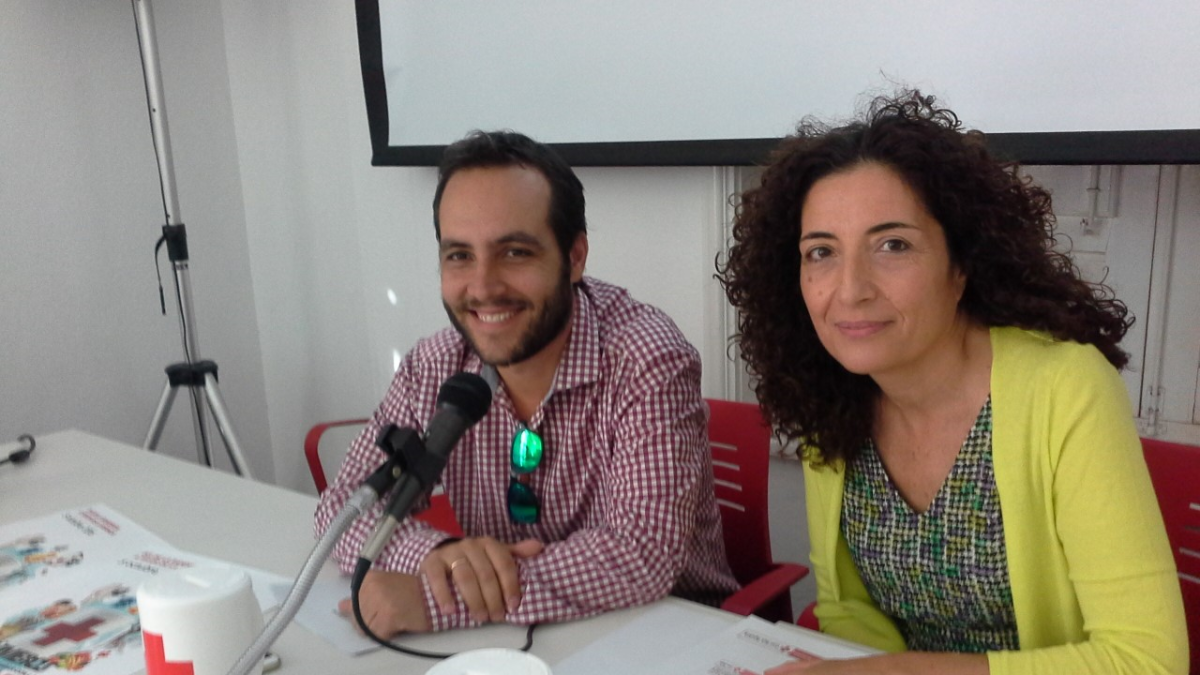Fran Vicente y Mar Pageo en rueda de prensa.