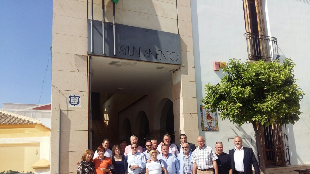 Alcaldes y ediles de la Mancomunidad que se reunieron este viernes en Zurgena.