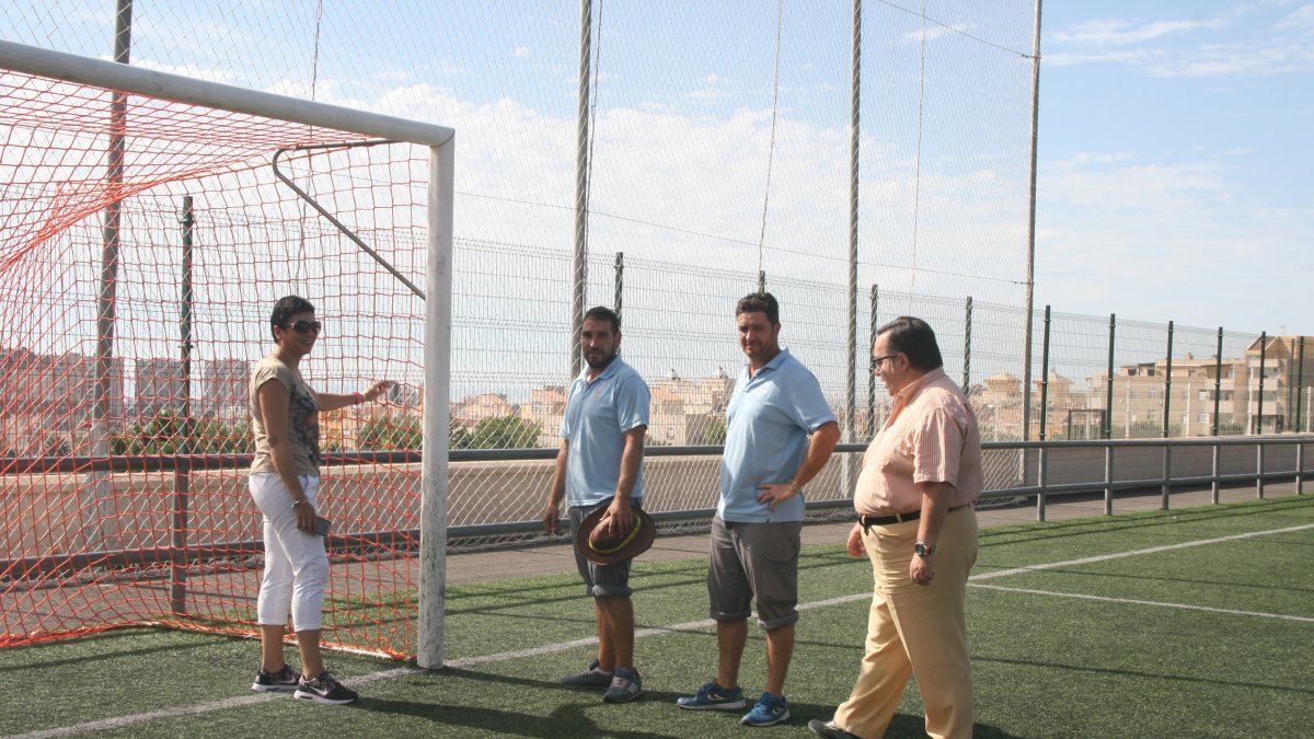 José Juan Rubí en el Campo de Fútbol de Aguadulce.