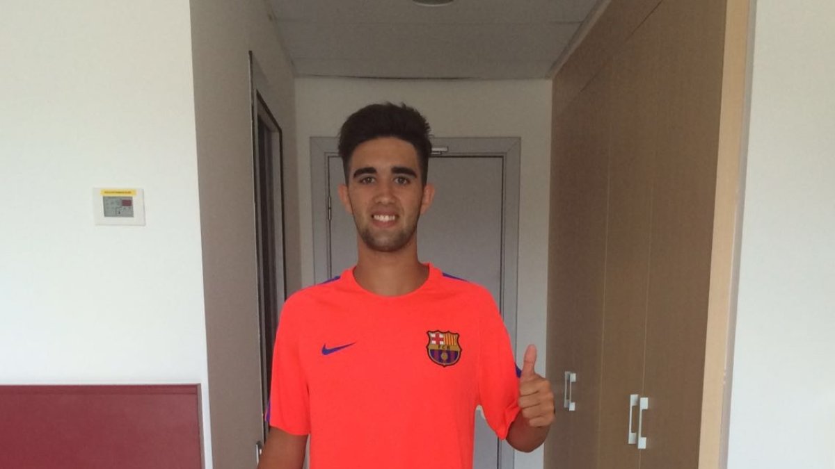 Dani García con la camiseta azulgrana.