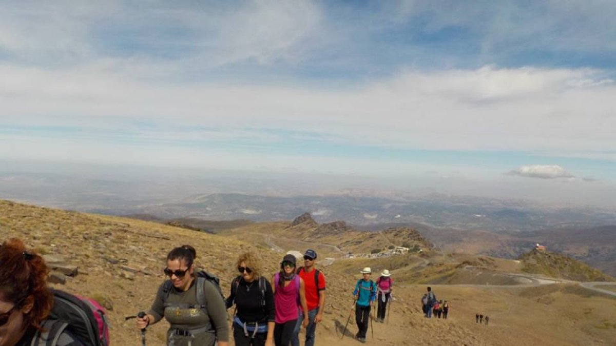 La subida al gran pico.