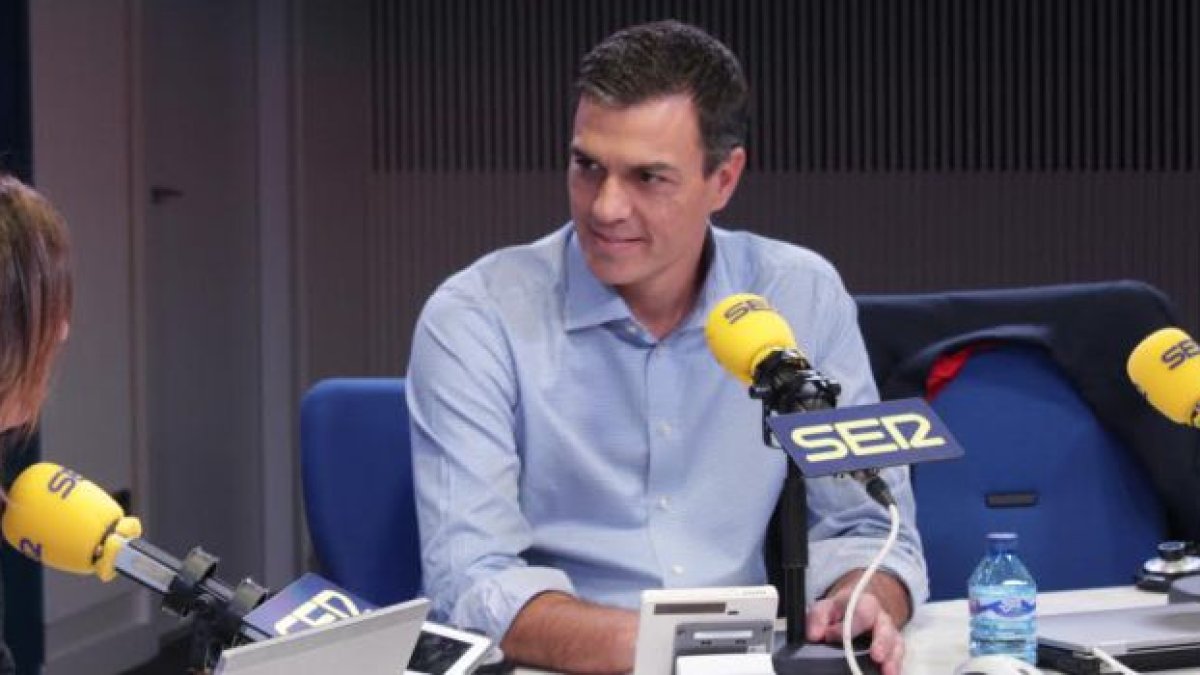Pedro Sánchez esta mañana en la SER.